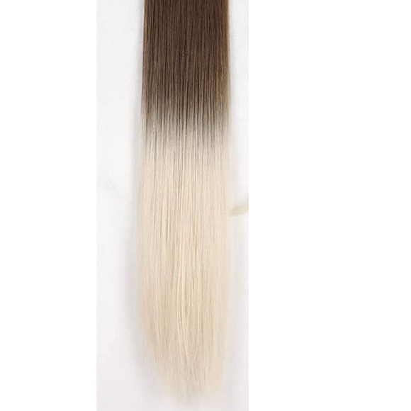 16” STRAIGHT BROWN-ASH BLONDE 7 PIECE CLIP IN EXTENTIONS - Picture 11 of 12